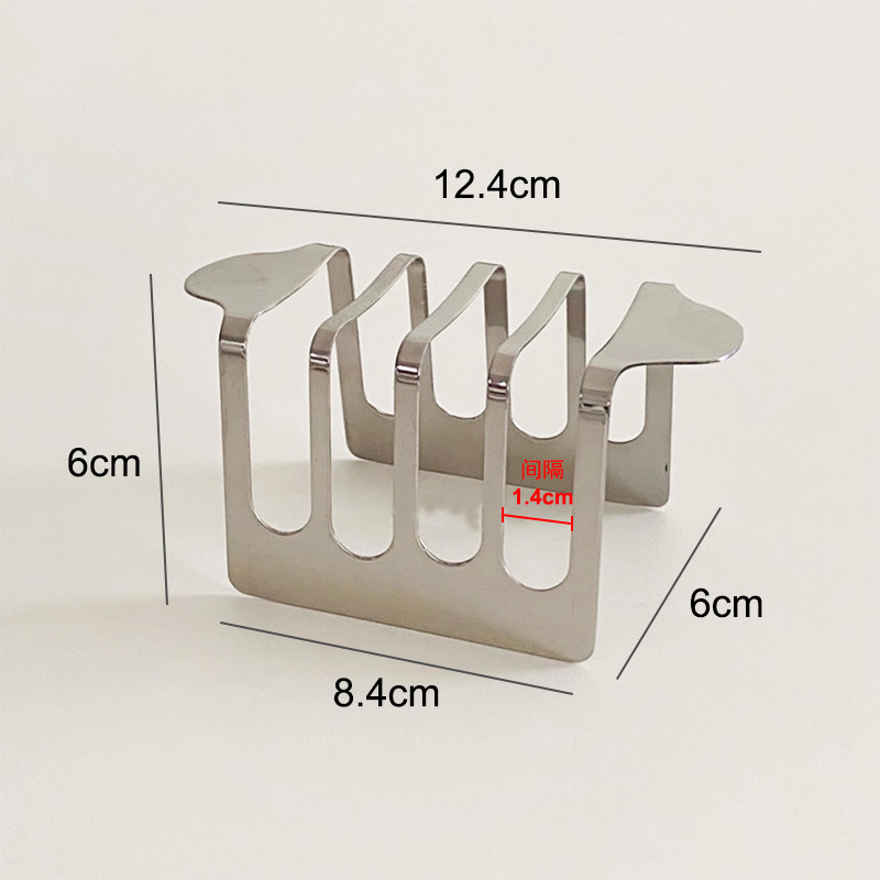 Stainless Steel Sandwich Bread Rack,Toast Rack,Storage Tray,4-piece Toast Display Rack For Dining Table