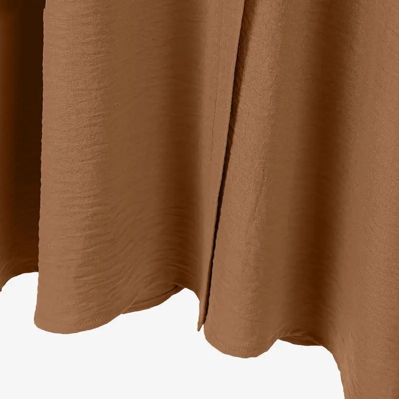Abbigliamento da donna, camicia lunga irregolare, tinta unita, pantaloni a gamba larga_voghion.com