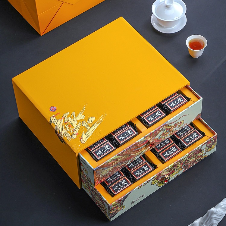 茶叶包装空礼盒岩茶红茶肉桂大红袍半斤一斤装单层双层摆泡茶饼盒