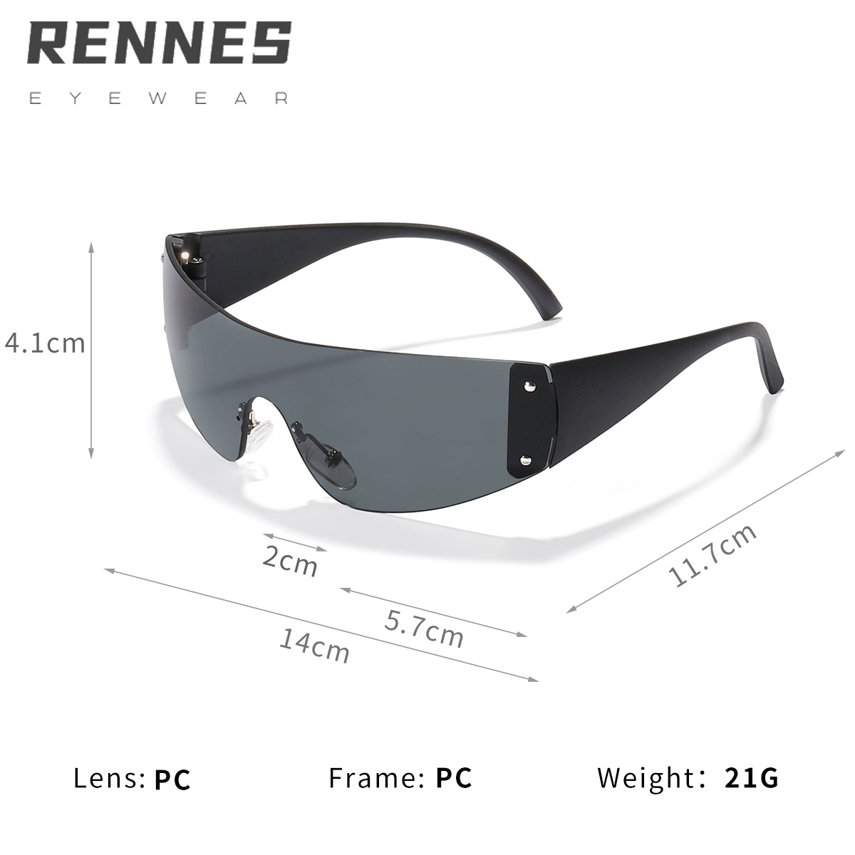 Moda infantil de una sola pieza gafas de Marco grande gafas de sol de hip hop guapo para niños gafas de sol de calle personalizadas para niñas moda