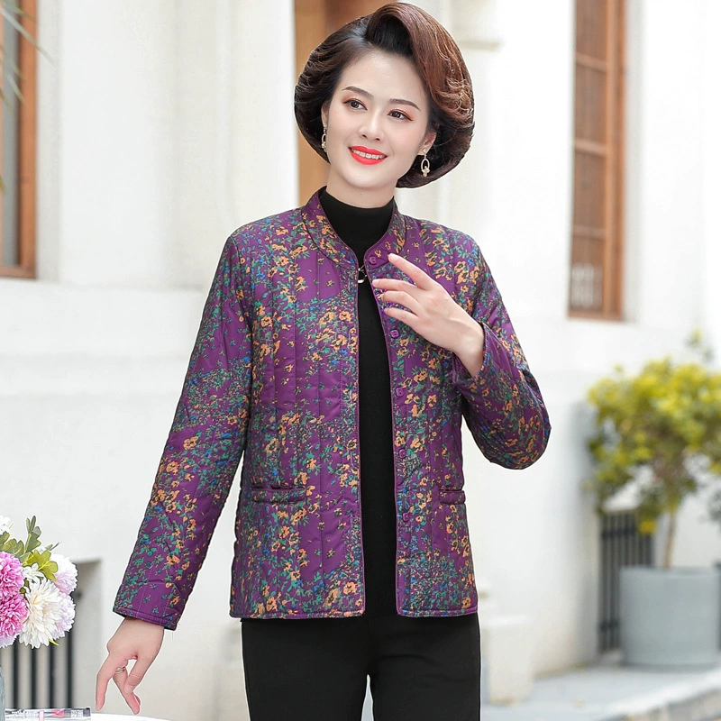 Зимнее пальто с хлопковой подкладкой, Женская Короткая толстая одежда для мамы, легкое пуховое пальто с хлопковой подкладкой, большие размеры, внутренняя куртка с хлопковой подкладкой для среднего и пожилого возраста, верхняя одежда