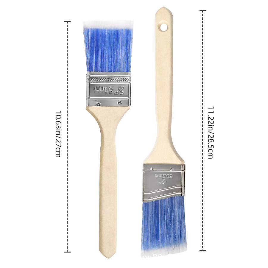 파란색과 흰색, 페인트 브러시 2개 세트(2inch개 경사 + 2inch개 평면)