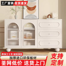 实木餐边柜岩板现代客厅酒柜茶水柜多功能厨房储物收纳柜货源批发