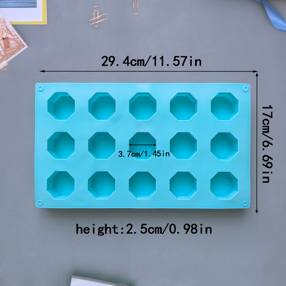 15 líneas 8 lados 72 columnar pastel de chocolate molde de silicona DIY pudín dulces herramientas de cocina para hornear