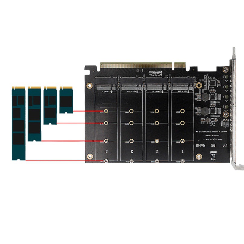 Anwintek NVMe4 posición del disco a PCIE X16 matriz de expansión tarjeta anyingke M.2RAIDX16 dividir tarjeta
