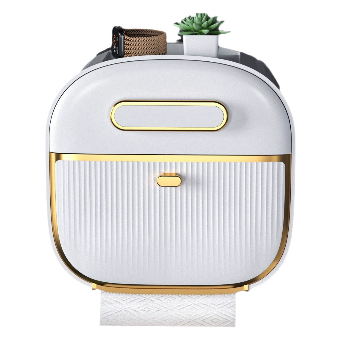 Креативная многофункциональная коробка для салфеток для хранения в ванной комнате Держатель Для Салфеток Настенный Ящик для салфеток без перфорации