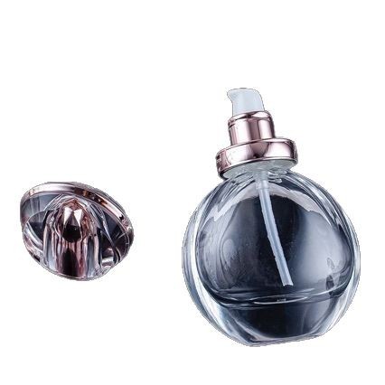 Nueva base líquida de prensado redondo de 30ml de alta gama, botella líquida de esencia, material de embalaje cosmético con tapa redonda galvanoplastia