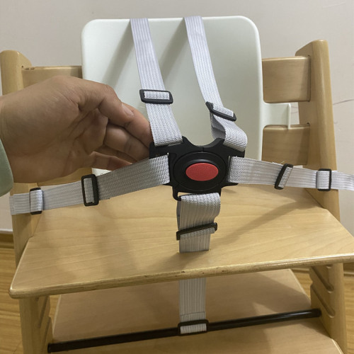 Baby growth chair safety belt, baby high chair safety belt, safety belt protection, five-point harness buckle safety belt