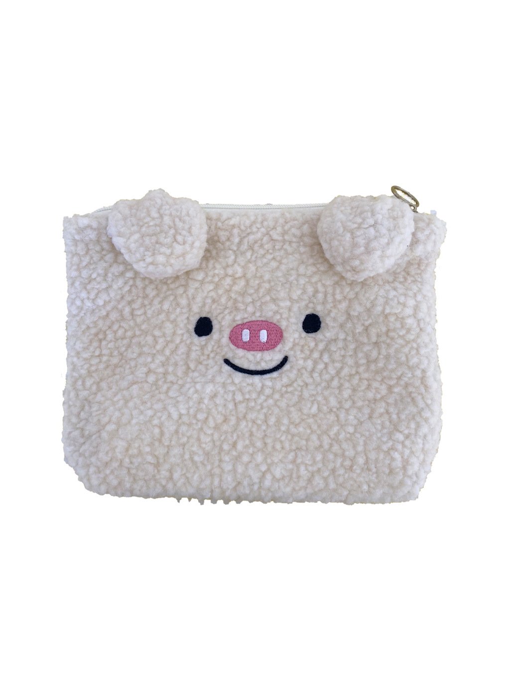 Bolsas de maquillaje bordadas de dibujos animados en otoño y invierno nuevos bolsas de peluche lindas bolsas de almacenamiento de maquillaje portátiles bolsas de lavado