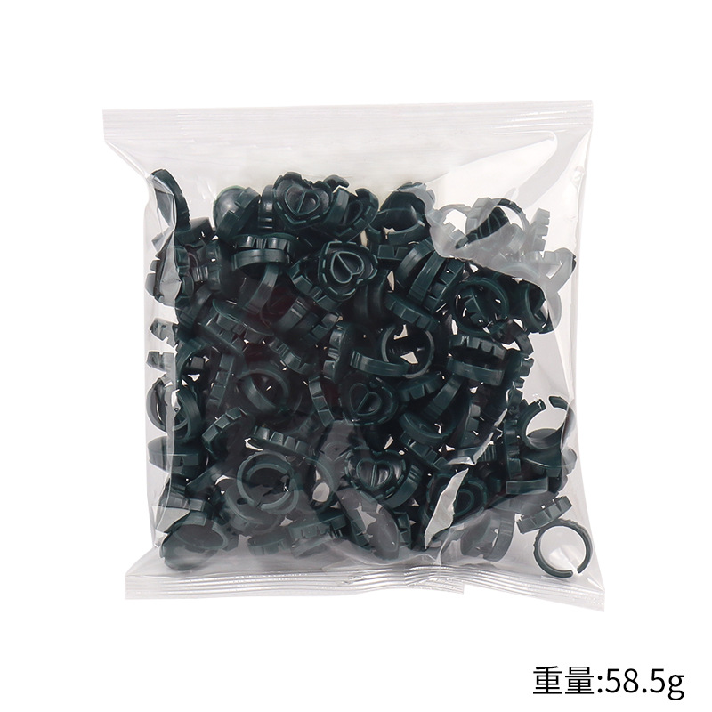 Venta al por mayor de pestañas postizas injertadas taza de anillo de goteo de pegamento 100/paquete de hermosas pestañas flor taza de anillo herramienta de bandeja de pegamento