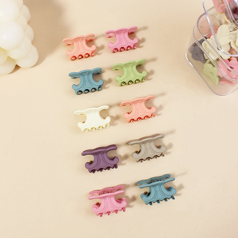 Transfronterizo de color sólido mini clip caramelo enlatado horquilla accesorios para el cabello de los niños simple todo partido macaron chica de agarre del cabello