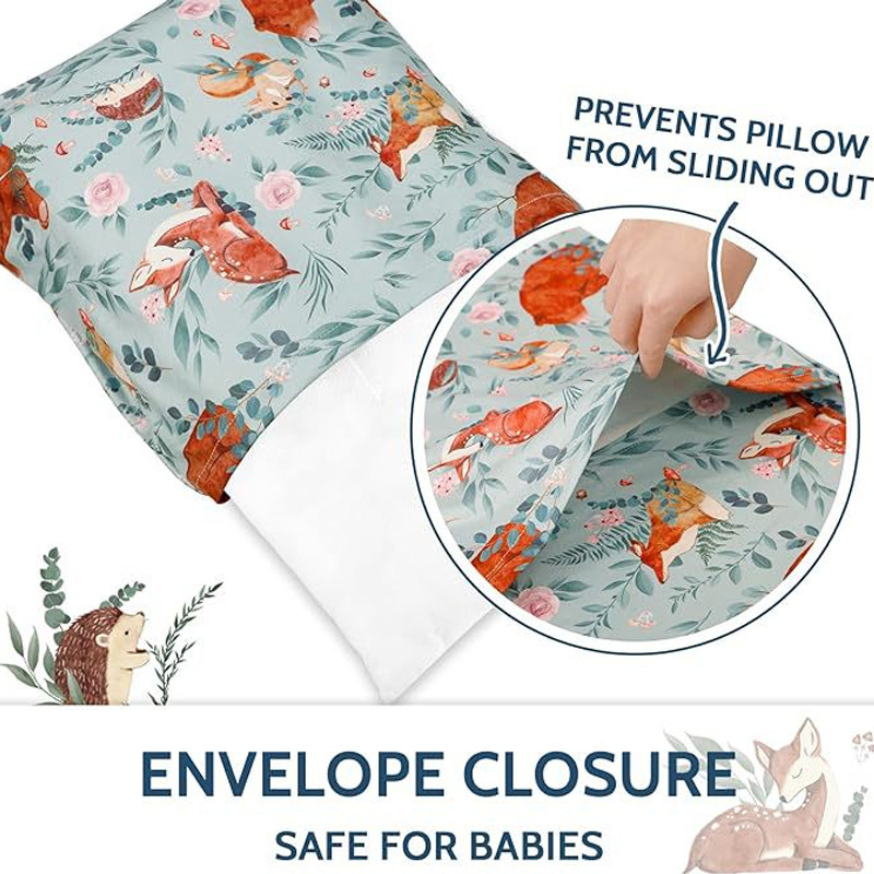 Algodón bebé impreso funda de almohada para niños y niñas Universal sobre sellado el comercio exterior Amazon
