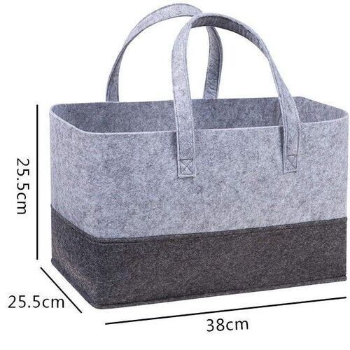 Felt Tot Bag with Color Block, Large Capacity, Open Top, Fashionable Women's Handbag, Storage Bag with LOGO Customization, Gift Suitable for Women