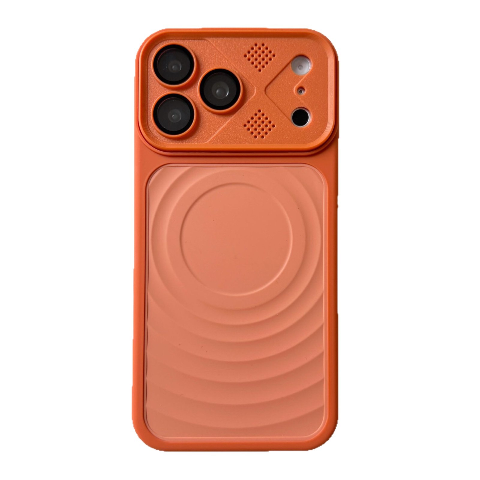 Nuevo Apple 17 caso de teléfono celular lente película mecha ondulado succión magnética iPhone 16 cubierta de protección contra caídas 11
