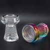 Cross -border supply hookah water cigarette cream glass cigarette cigarette pot with iron wire Internet truck independent packaging colorful water smoke bowl