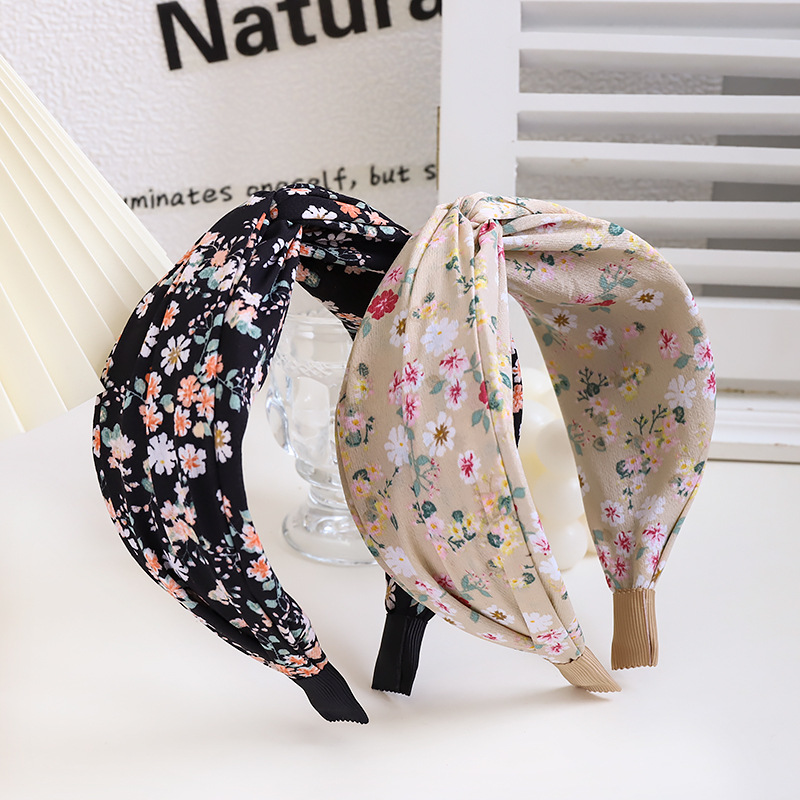 Sweet Simple Style Ditsy Floral Cloth Printing Hair Band display picture 2