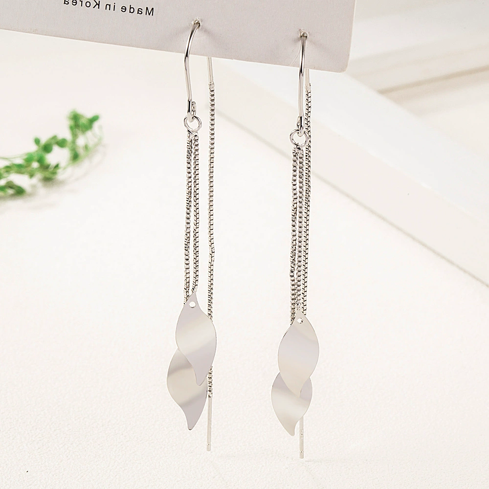 Серьги, цепочка, простой и элегантный дизайн