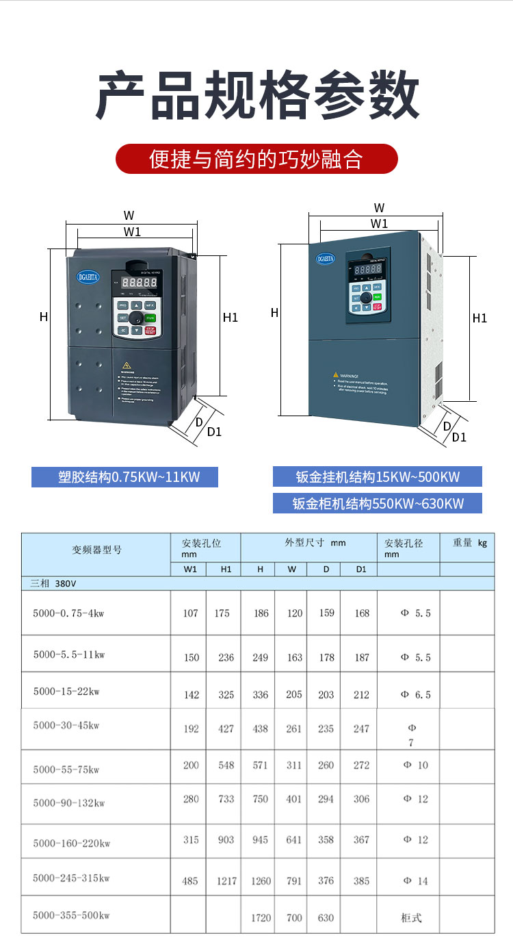 Convertidor de frecuencia torno NC trifásico máquina de grabado máquina de molienda 15 kW 22 kW motor de bomba de agua ventilador Delta regulador