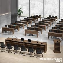 现代简约板式会议桌多人会场培训桌1.2米双人课桌椅自由组合条桌