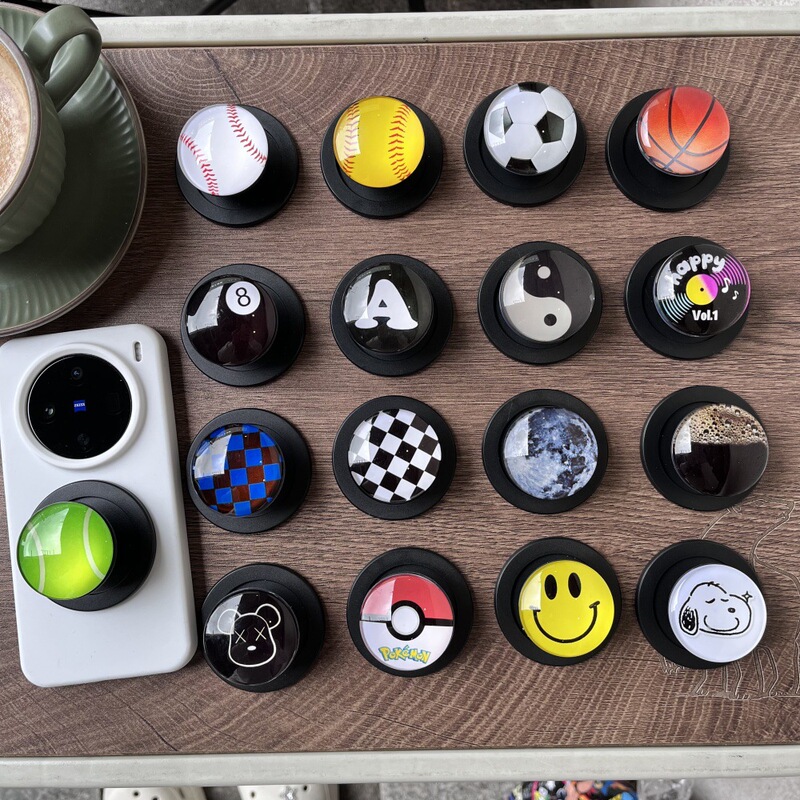 Creative Football Basketball Volleyball Shape Suitable for Magsafe Magnetic Airbag Holder Foldableable Adsorption Desktop Support