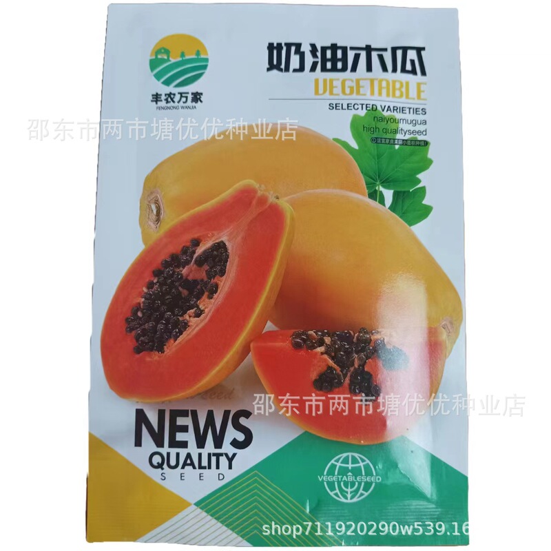 Golden Cream Papaya Seeds Are Sown in Spring & Fall on Balcony Potted Small Yards to Plant Disease-Resistant and High-Yielding Papaya Seeds Golden Cream Papaya Seeds Are Sown in Spring & Fall on Balcony Potted Small Yards to Plant Disease-Resistant and High-Yielding Papaya Seeds