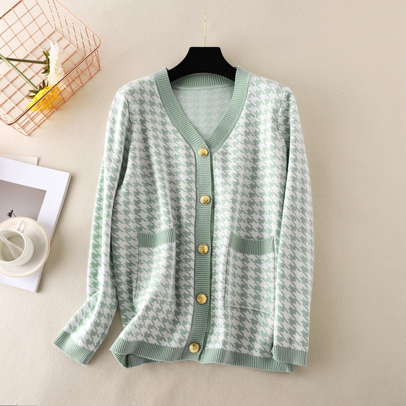 Women's Casual Star Rib-knit Single Breasted Cardigan Sweater display picture 10