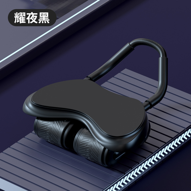 新しい四輪腹筋ホイール、自動リバウンド腹筋トレーニングツール、家庭用痩身腹筋運動器具、トレーニングベストライン|undefined
