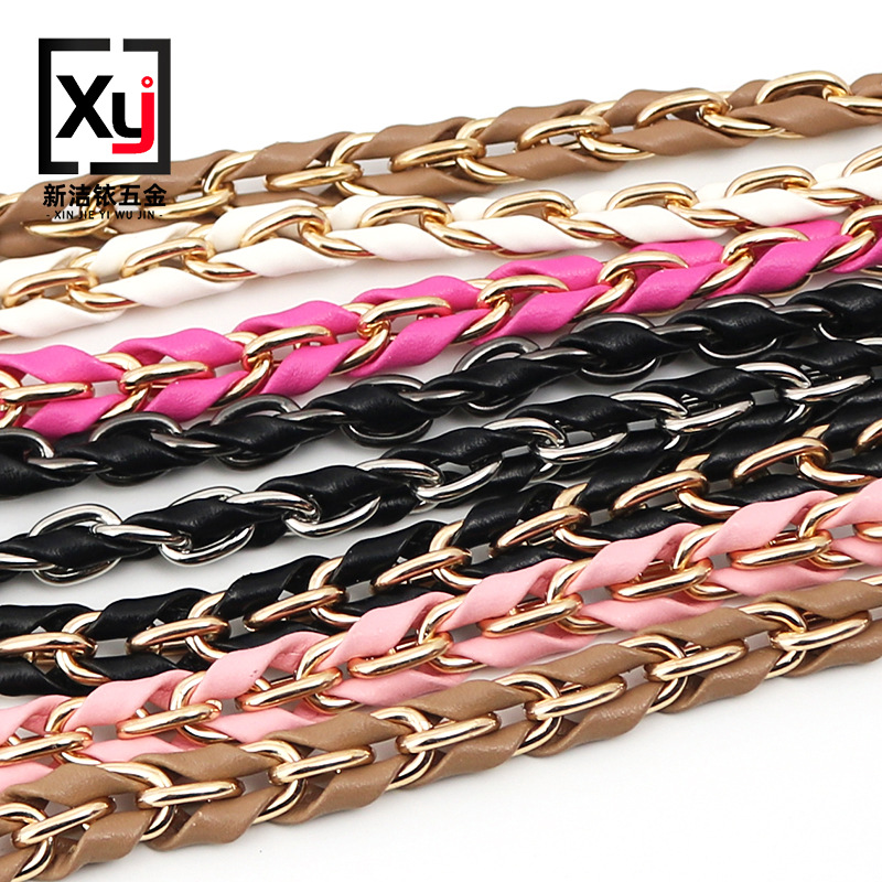 Bolso de verano para mujer con correa de cadena de cuero PU, correa de cadena de estilo Chanel, cadena de metal diagonal transversal estilo ins.