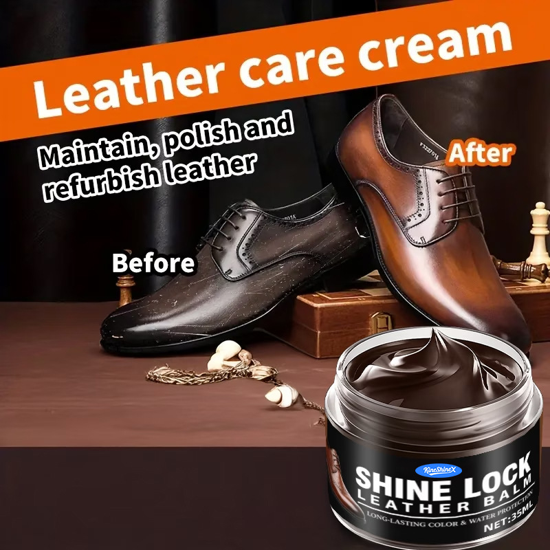 Kineshinex Leather Repair Cream Brown Multi-Purpose Leather Color Restoration Cream for Leather Shoes, Bags, Sofa Covering and Wear Marks