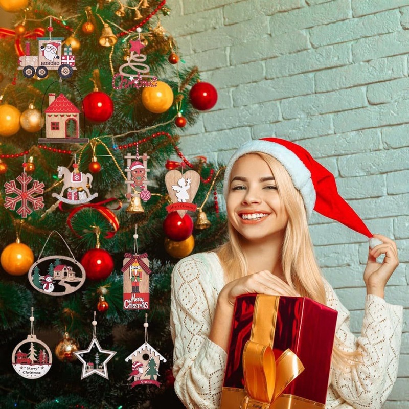 24件套圣诞节挂件 圣诞节装饰品 圣诞房子 圣诞雪人装饰品|undefined