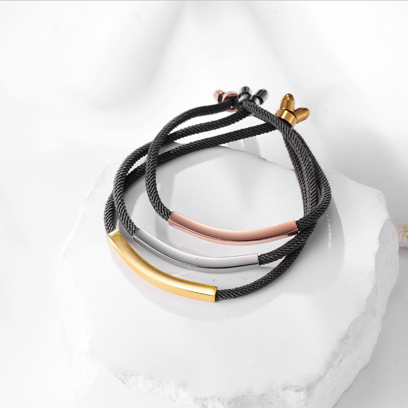 304 Stainless Steel Chain Material Slider Chain Chain Type Simple Style Geometric 304 Stainless Steel Plating Men's Bracelets Men's Chain Bracelets
