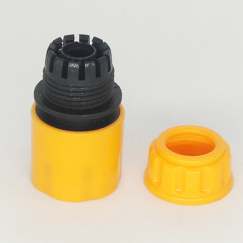 Household car wash plastic 4-point water connection yellow car wash garden irrigation flower watering nipple connector plastic quick connector