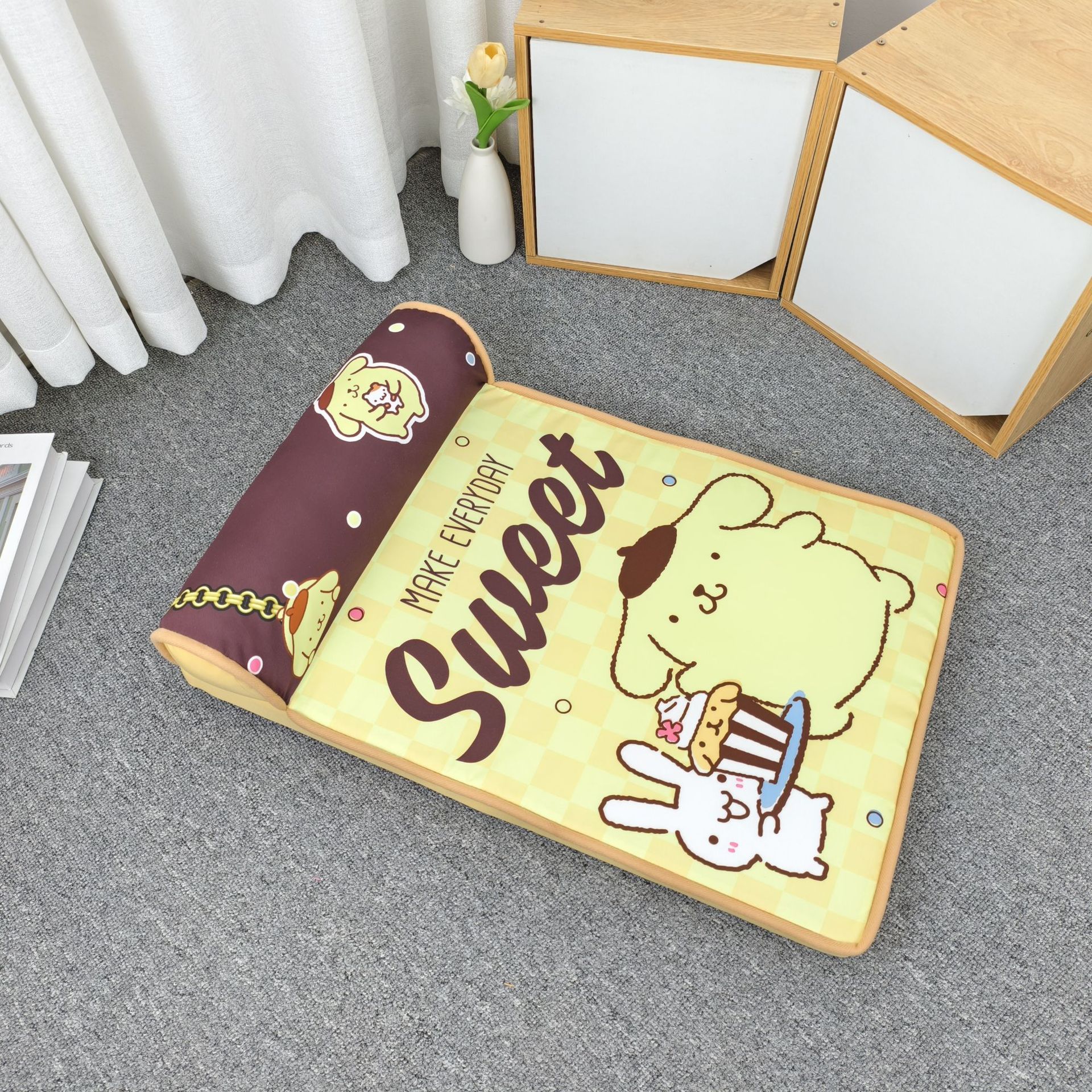 갈색과 노란색 개