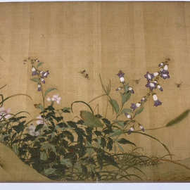 黄筌 翠竹草虫图 工笔花鸟国画长卷 图片素材 纸本绢布微喷复制品