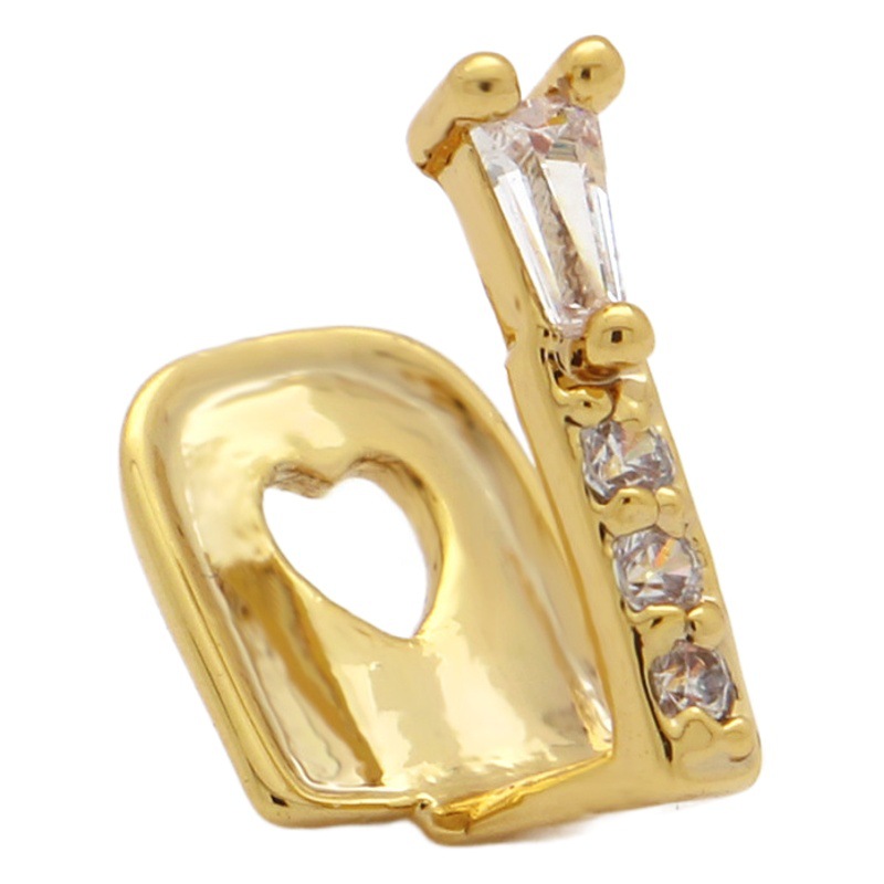 18K electrochapado micro incrustaciones de circón 4A en forma de palo solo hip hop tirantes para hombres y mujeres de Halloween parrillas