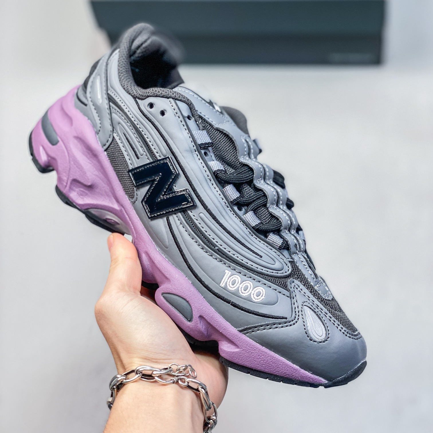 Zapatos de correr retro de alta calidad NB1000 marca conjunta de cuero de malla de suela gruesa zapatos deportivos para hombres y mujeres zapatos de viaje casuales