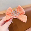 Children's hairgrip with bow for princess, cute hairpins, three dimensional hair accessory