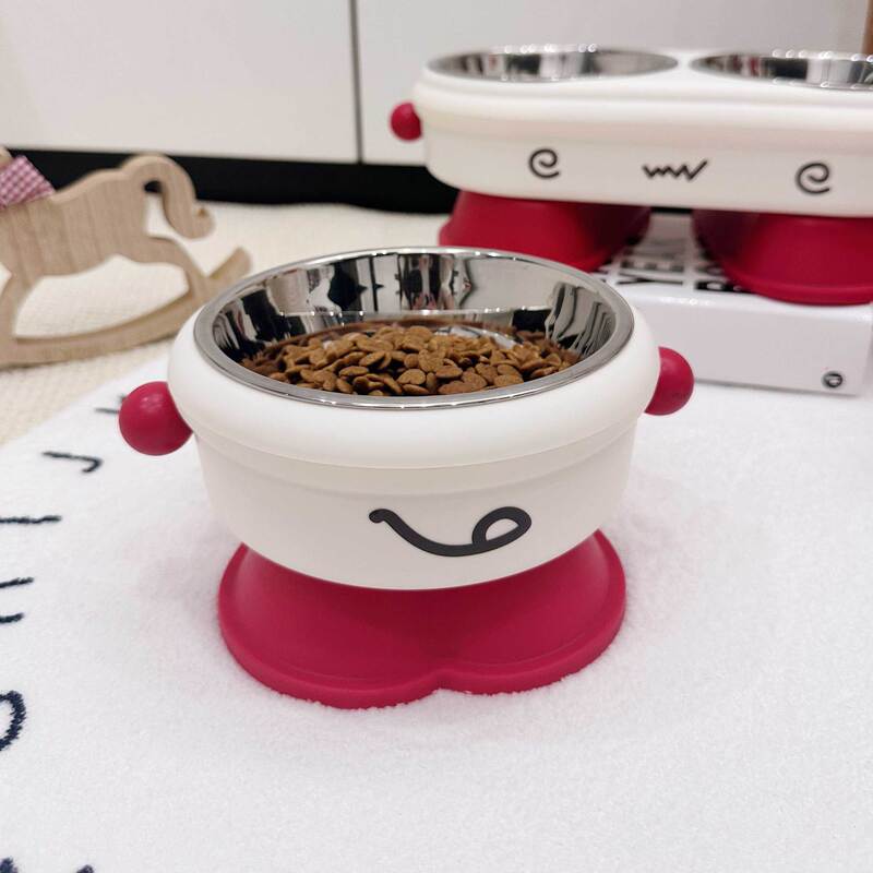 猫ボウル、ペット背の高いボウル、ステンレス鋼ボウル、食品グレードのプラスチック猫ボウル、頚椎を保護する厚く重い猫水ボウル|undefined