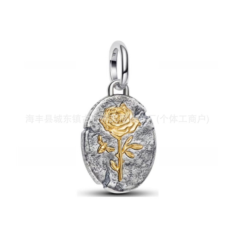 潘家多拉S925纯银跨境新品珠子Me系列蛇牌吊坠手链DIY配件串珠子|undefined