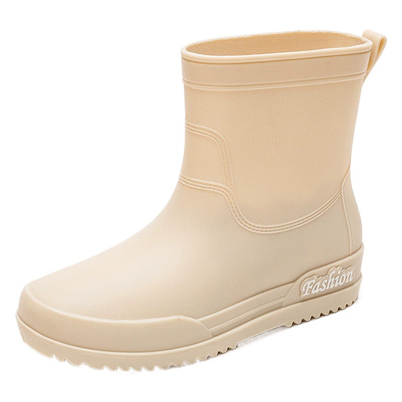 Дождевые ботинки Женская средняя трубка пара дикие приливные женские ботинки дождя противоскользящие и износостойкие модные теплые мужские туфли водяные ботинки