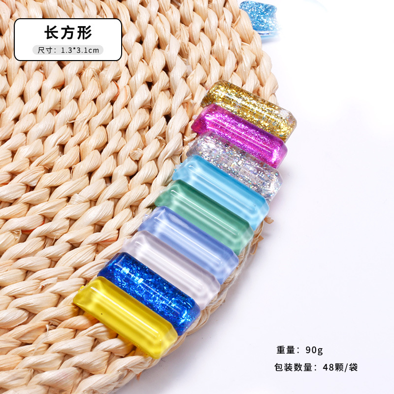 Tarjeta de color ondulada de manicura japonesa de alta permeabilidad al agua, tarjeta de color irregular cuadrada y redonda, cuentas de frijoles rectangulares