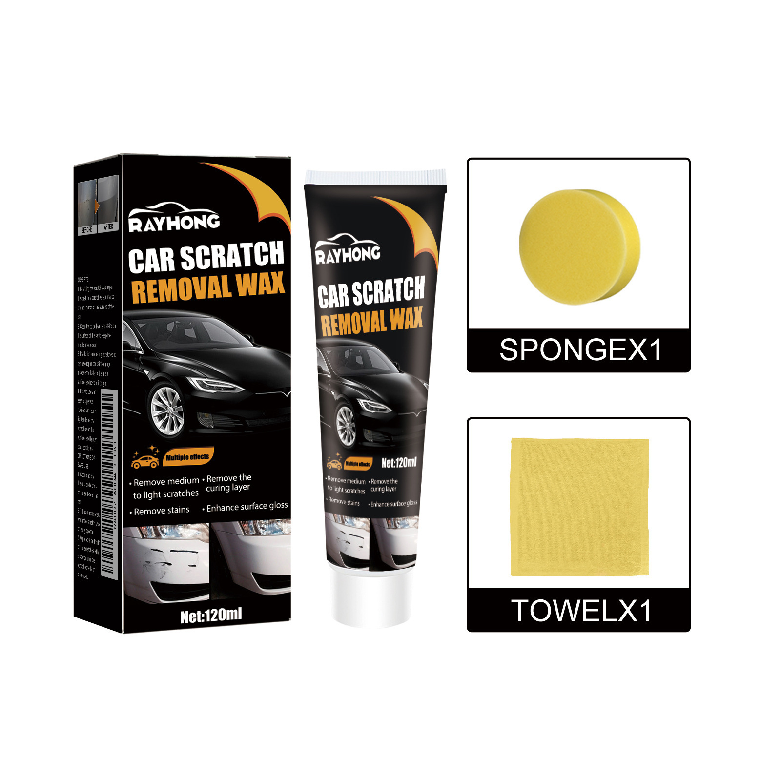 Rayhong Car Scratch Wax, Paint Protection, Polishing, Scratch Removal, Paint Maintenance, Cleaning, Decontamination, Abrasive Agent