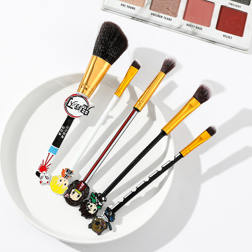 Demon Slayer Makeup Brush Set Kamado Nezuko cosplay Tanjiro anime peripheral makeup tools