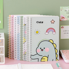 創意線圈本可愛側翻A5筆記本學生學習文具學霸日記本辦公用品批發