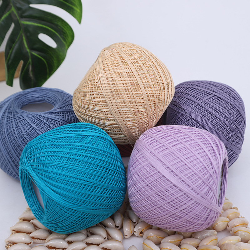 6号逸蕾丝线纯棉线丝光棉手编中细钩织DIY材料包玩偶毛衣线钩针线