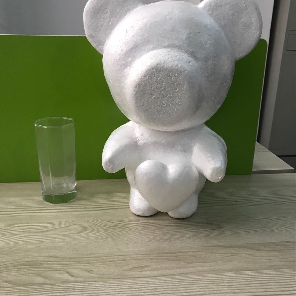 Oso Rosa molde oso modelo embrión blanco Qixi Día de San Valentín EPS Poli Dragón blanco espuma oso Clavel