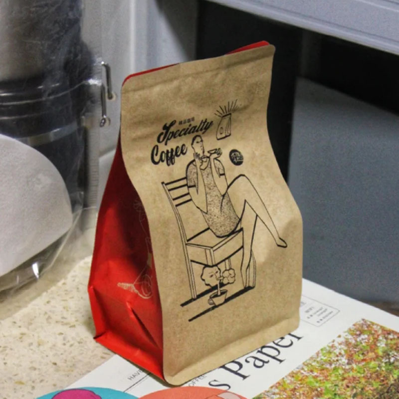 李想珈同款环保牛皮纸咖啡袋易撕拉链袋
