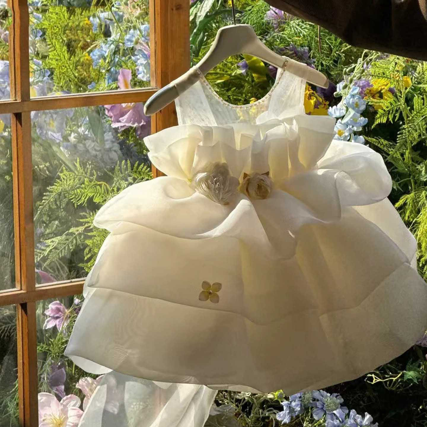 Prinzessin Tüllkleid Für Mädchen Festliches Blumenmädchen Kleid_voghion.com