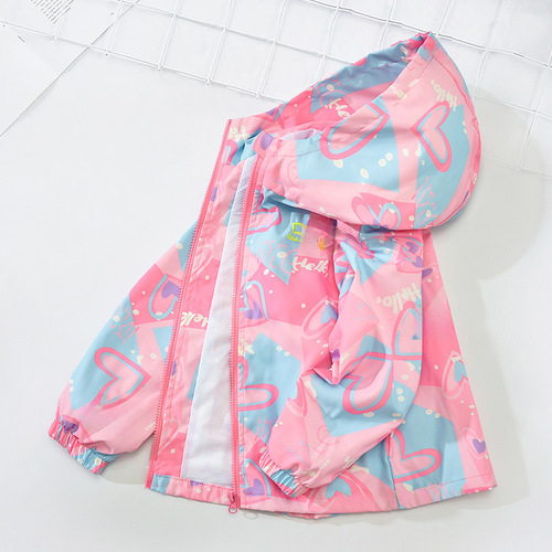 Spring and Autumn Jacket for Girls 2024 New Trendy Medium Kids Autumn Wear Children's Autumn Clothing Windbreaker for Girls Baby Stylish Windbreaker