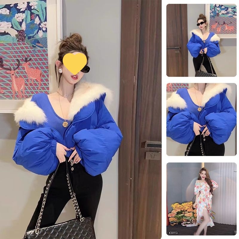 新款时尚气质2025羽绒棉服外套女秋冬高级感气质名媛短款棉服外套|undefined